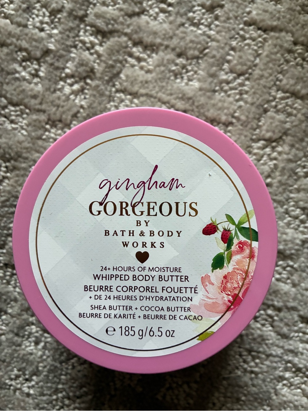 Bath & Body Works gingham GORGEOUS 24+hours of moisture whipped bodybutter 185g